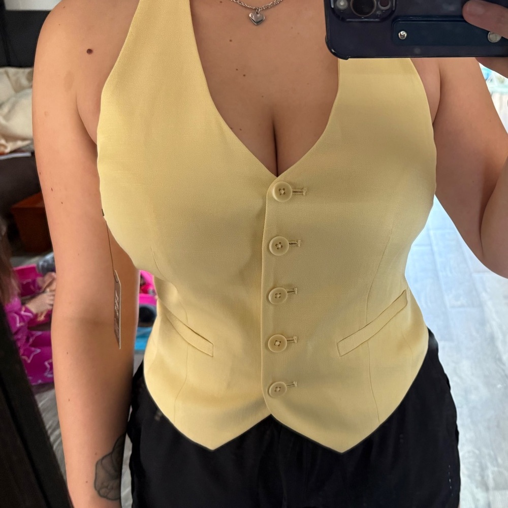 Express Yellow T Back Vest